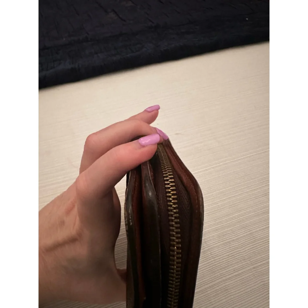 Louis Vuitton Brown & Tan Monogram Snap & Zip Wallet